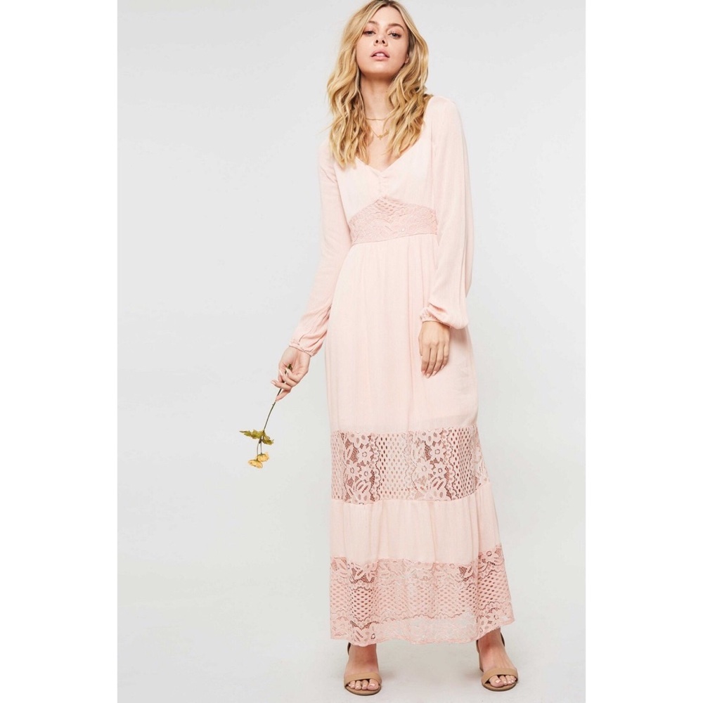 I’ll Be Your Flower Girl Maxi Dress, Peach